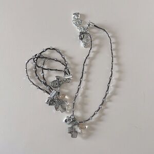 Brighton Parure Karma Cross Crystal Necklace & Bracelet Set